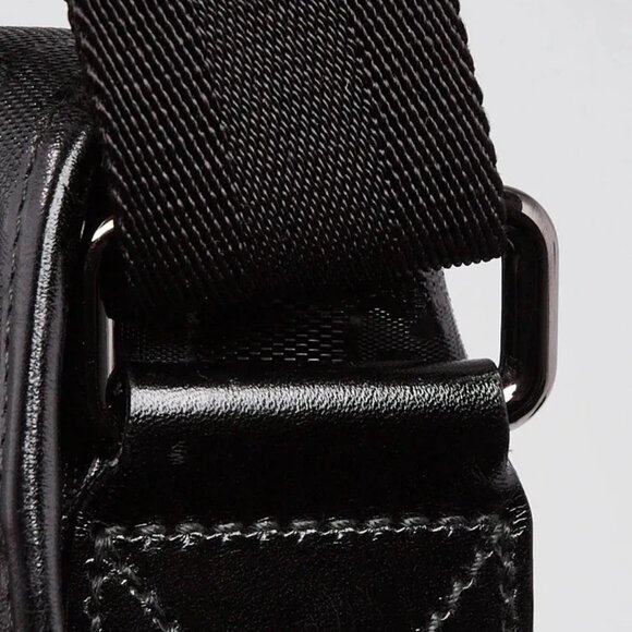 Gucci Black GG Imprime Coated Canvas Medium Messenger Bag - Picture 7 of 12